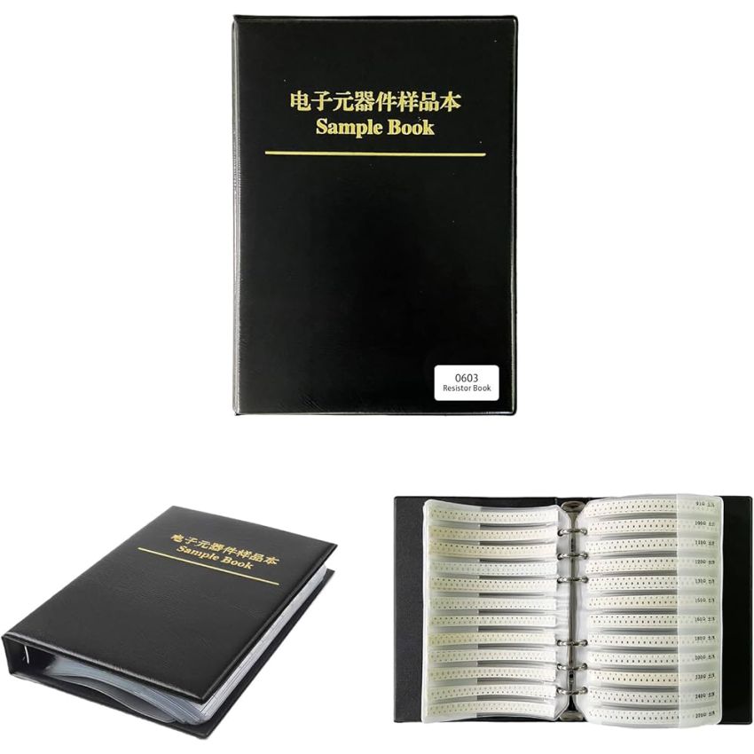 SMD Resistor Book Kit 0603 Size 1 Ohm to 1M Ohm ±1 Percent 170 Values 50pcs Each 0603 Sample Book