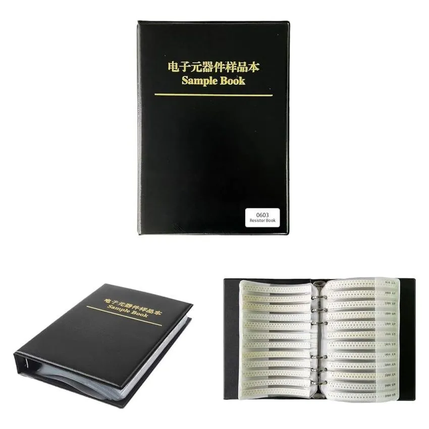 SMD Resistor Book Kit 0603 Size 1 Ohm to 1M Ohm ±1 Percent 170 Values 50pcs Each 0603 Sample Book