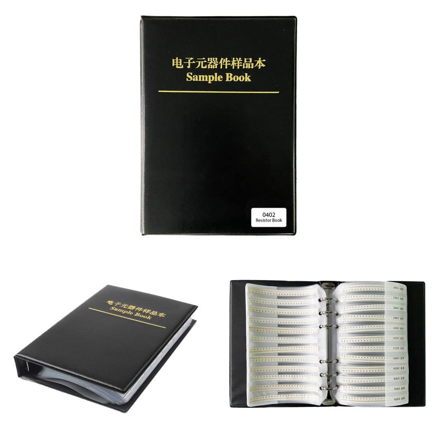 SMD Resistor Book Kit 0402 Size 1 Ohm to 1M Ohm ±1 Percent 170 Values 50pcs Each 0402 Sample Book