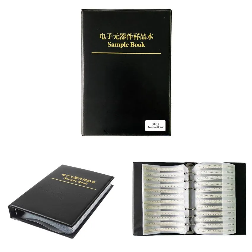 SMD Resistor Book Kit 0402 Size 1 Ohm to 1M Ohm ±1 Percent 170 Values 50pcs Each 0402 Sample Book
