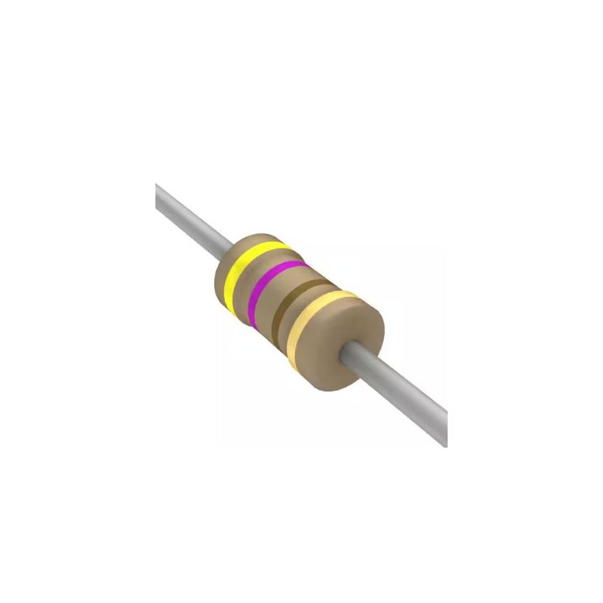 470 Ohm Resistor 1.2W ±5 Percent Carbon Film Axial Through-Hole Flameproof