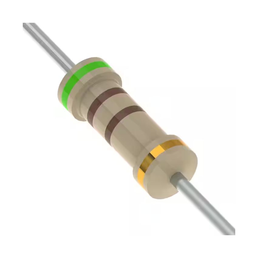 510 Ohm Resistor 1/4W ±5 Percent Carbon Film Axial Lead Through-Hole Flameproof