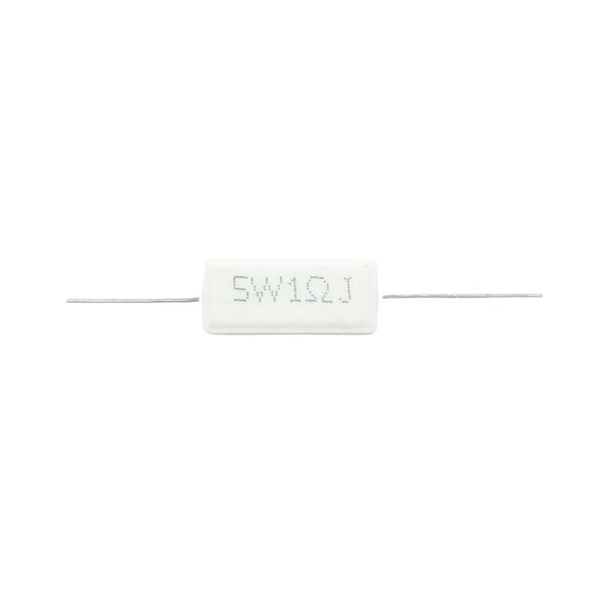 1Ohm 5W ,Ceramic Wirewound Resistor, High Power, Through-Hole Mounting