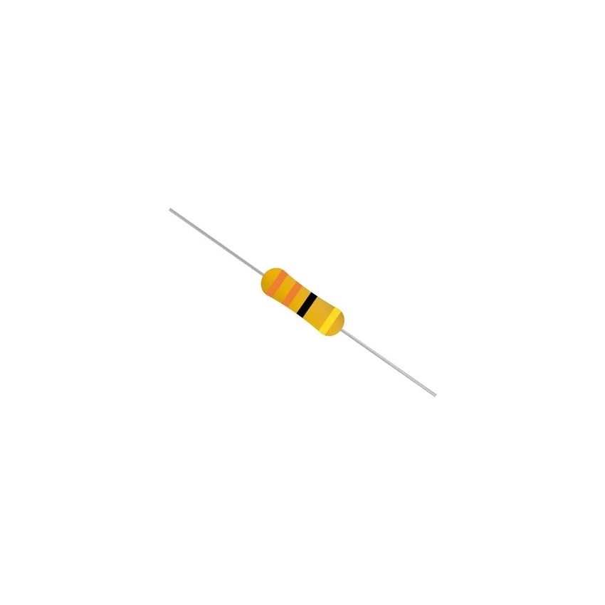 33 Ohm Wirewound Resistor 1/4W ±5 Percent Axial Lead Through-Hole Flameproof