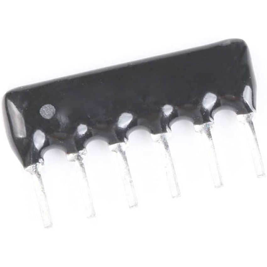 103J Resistor Network 10K Ohm 6 Pin Through-Hole SIP Package Isolated ±5 Percent