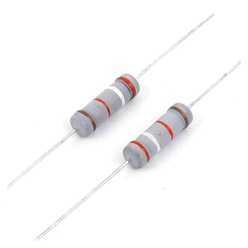 Carbon Film Resistor, 2W Axial Leaded, ±5% Tolerance, General Purpose