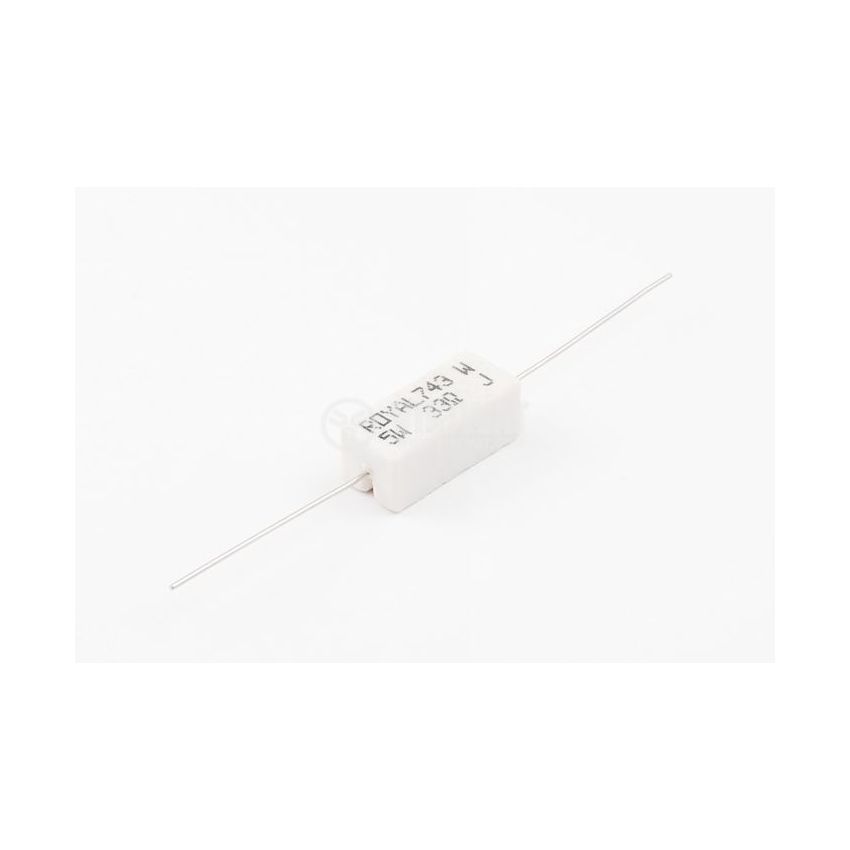 390 Ohm 5W Wirewound Resistor, ±5% Tolerance, Axial Leaded, High Power Dissipation