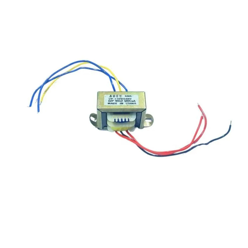 9V×2 500mA Step-Down Transformer – AC-to-AC Input ,110V/240V (Mountable)