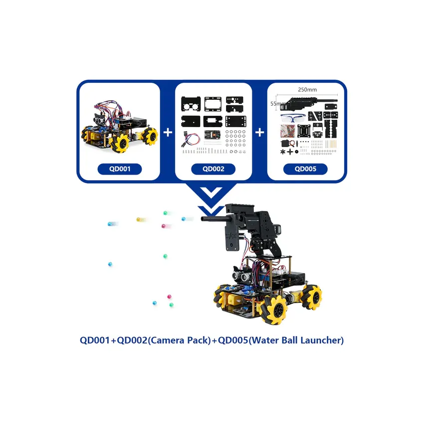 ACEBOTT ESP32 Smart Car Starter Kit with 4WD Mecanum Wheel Off-road Car Muti-Direction