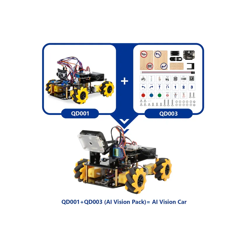 ACEBOTT ESP32 Smart Car Starter Kit with 4WD Mecanum Wheel Off-road Car Muti-Direction