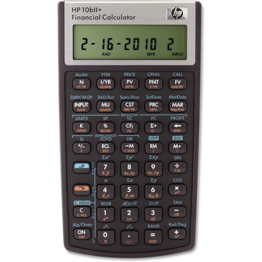 HP 10bII Plus Financial Calculator Business Math Stats Algebra LCD Display