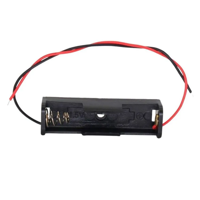 1-Way AA Battery Holder with Wire Leads – 1.5V Output