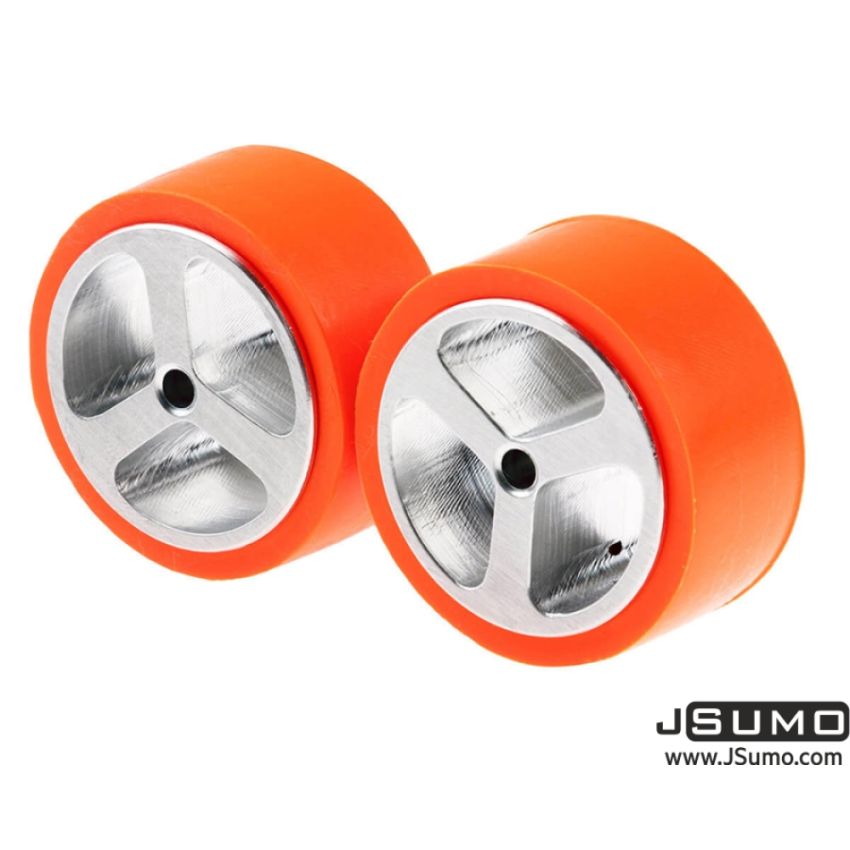 JS4320 Aluminum - Silicone Wheel Pair (43mm x 20mm) Pair (6mm Hole)