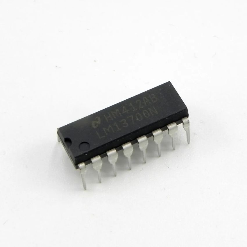 LM13700N, DIP-16, Dual Operational Transconductance Amplifier with Linearizing Diodes and Buffers  Adjustable gm, 110 dB CMRR