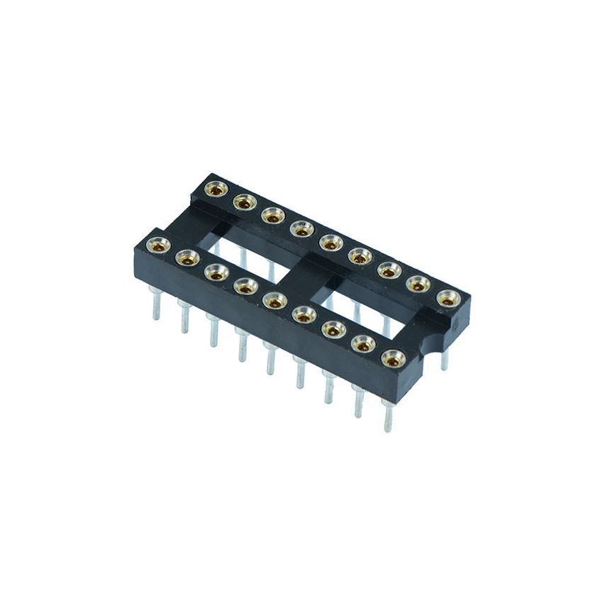 IC SOCKET 18PIN Dual In Line DIP Type Tin Plated 2.54mm Pitch Through Hole
