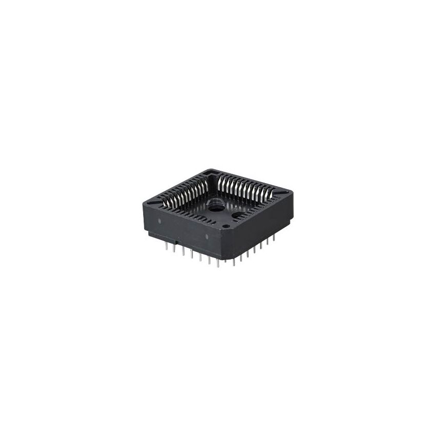 52-Pin PLCC Socket – High-Density Surface Mount (SMT) or Through-Hole (TH) IC Adapter, J-Lead Reliable Interface for Microcontrollers and PLDs