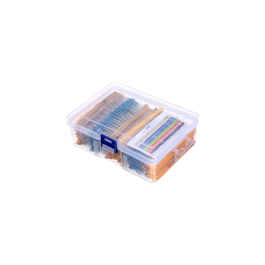 2600pcs Metal Film Resistor Kit 130 Values 1 Percent Tolerance 0.25W Axial Through-Hole Assorted Set