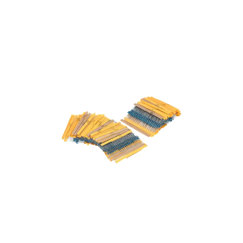 2600pcs Metal Film Resistor Kit 130 Values 1 Percent Tolerance 0.25W Axial Through-Hole Assorted Set