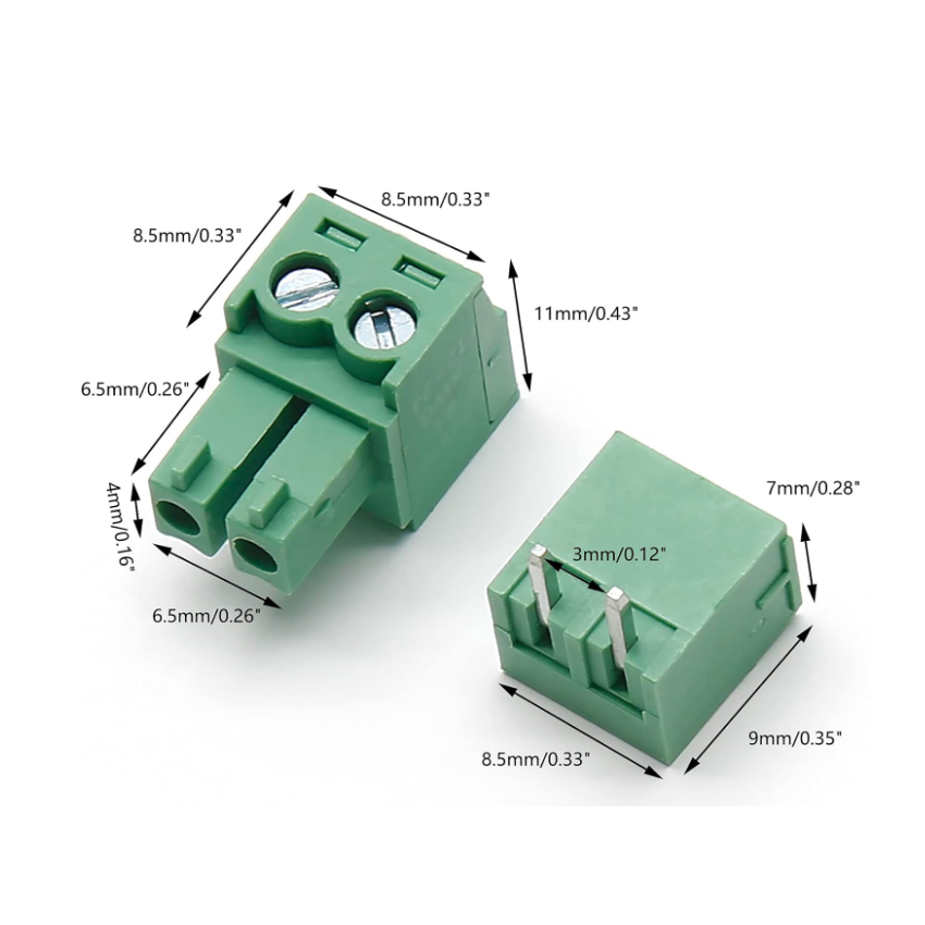 2EDGK,Terminal Connector Set,5.08mm,2-Pin,M/F