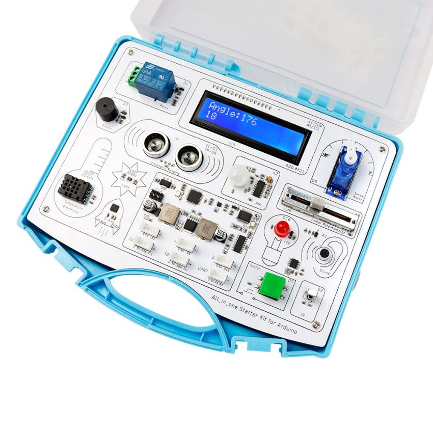 All-in-One Starter Common Board Kit for Arduino – Integrated Development Board with 15 Sensors and 21 Comprehensive Lessons