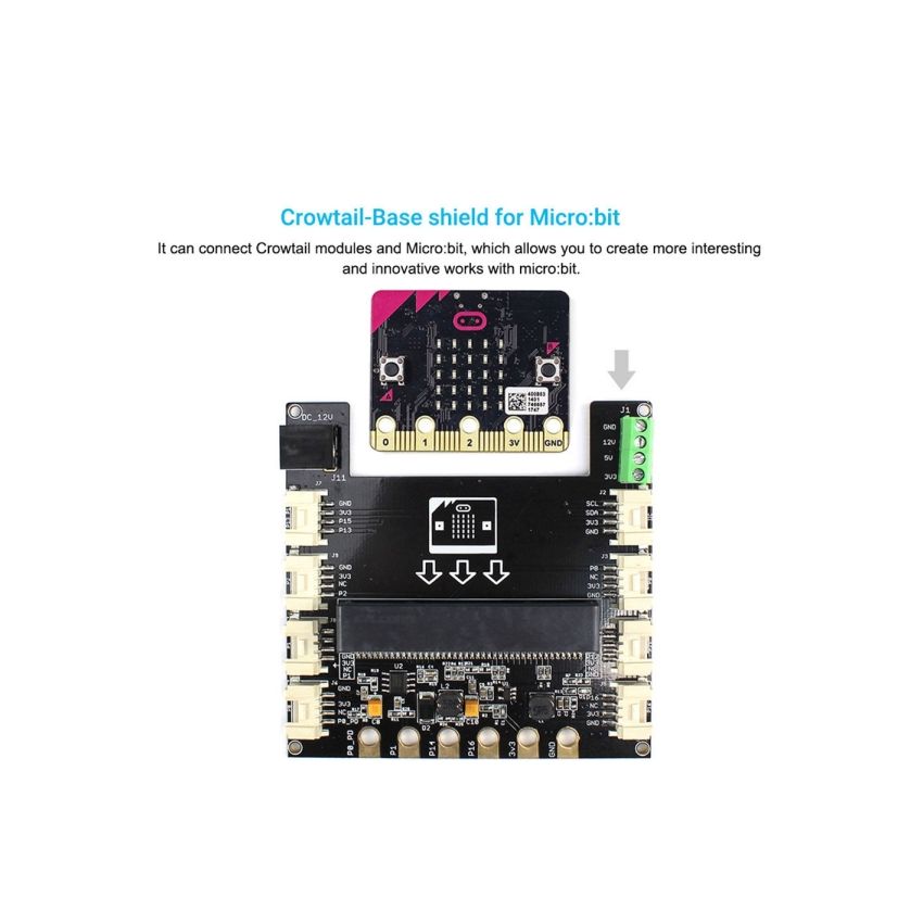 Elecrow Crowtail Starter Kit for Micro:bit – 20+ Modules, 20+ Tutorials, Plug-and-Play Electronics Learning Kit