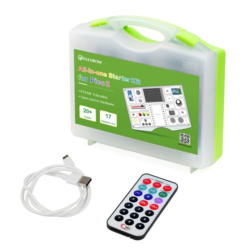 All-in-One Starter Kit for Pico 2 – Comprehensive Learning Kit with 17 Sensors and 21 Lessons