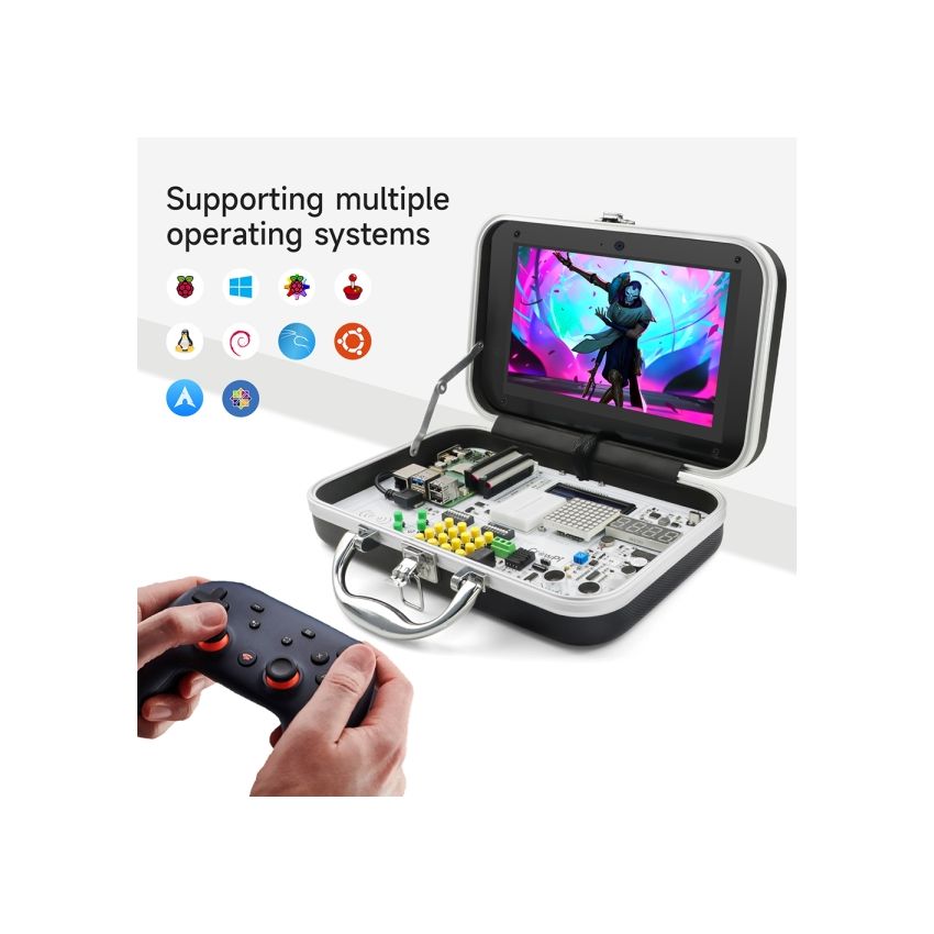 CrowPi Basic Kit -Compact Raspberry Pi Educational Kit – 9-Inch Display, Sensor Modules & Programming Tools