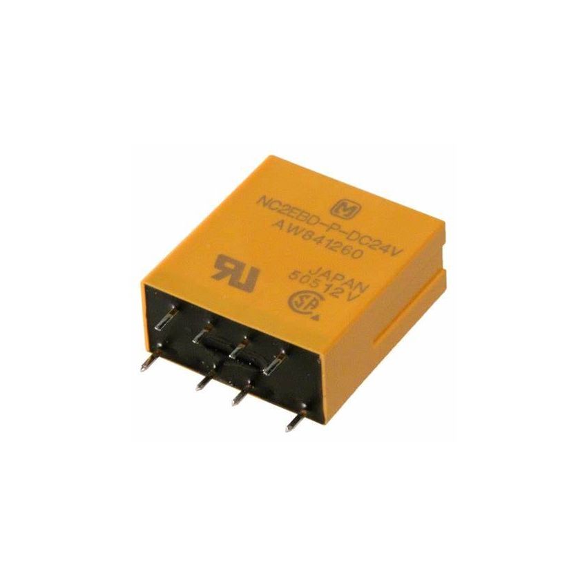 NC2EBD-DC24V Slim Power Relay, DPDT, 24VDC Coil, 5A, PCB Mount