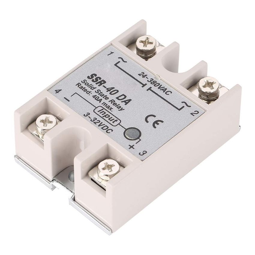 SSR-40DA, Solid State Relay, 3–32VDC Input, 24–380VAC Output, 40A