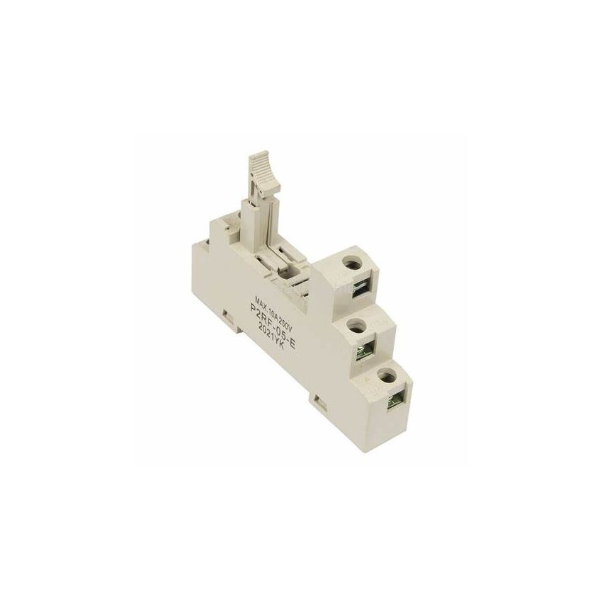 P2RF-05-E, 5-Pin Relay Socket, DIN/Surface Mount
