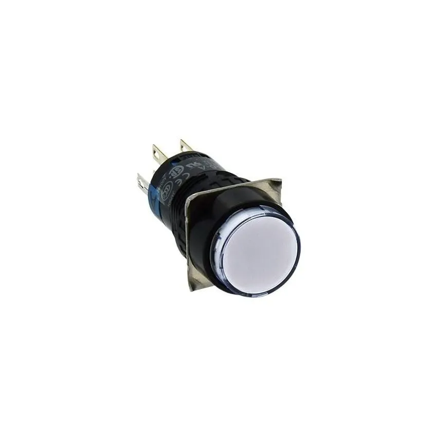 AL6Y-M1, Reset Round Pushbutton Switch.24V,White