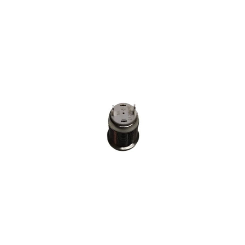 YL12C-B11P, Metal Push Button Reset Switch, Silver, 12V