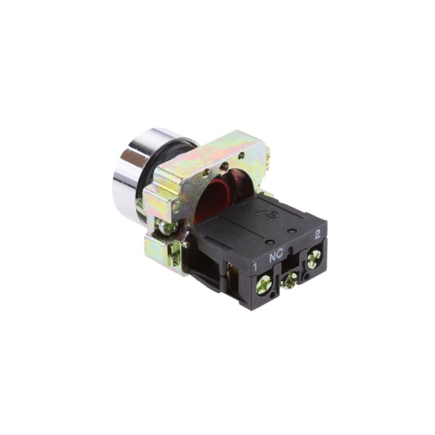 ZB2-BE102C, Red Push Button Switch – 1NC Contact, 10A, 600V