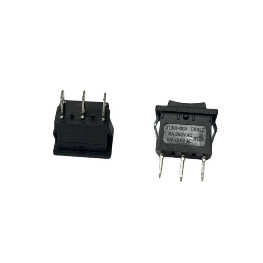 XL601-101A, Rocker Switch, 3-Pin ON-OFF-ON, 10A 125VAC/8A 250VAC