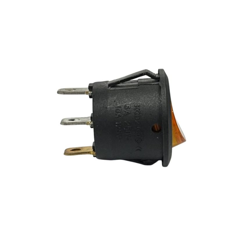 KCD2,Round Rocker Switch,6A,250V,Orange,ON-OFF