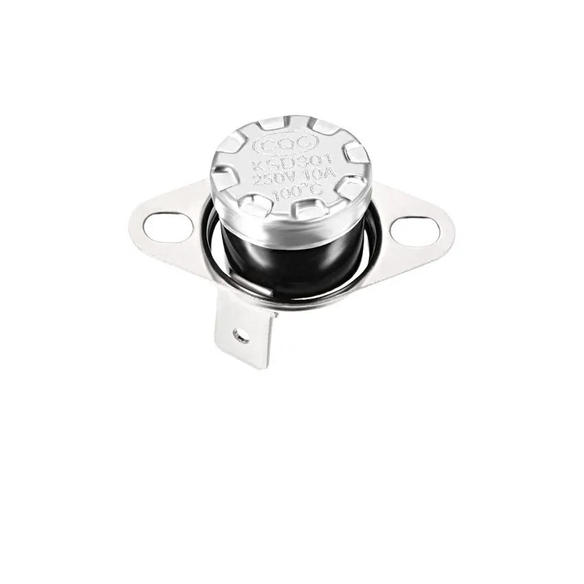 KSD301, 100°C Bimetal Thermostat Switch, Surface Mount Package