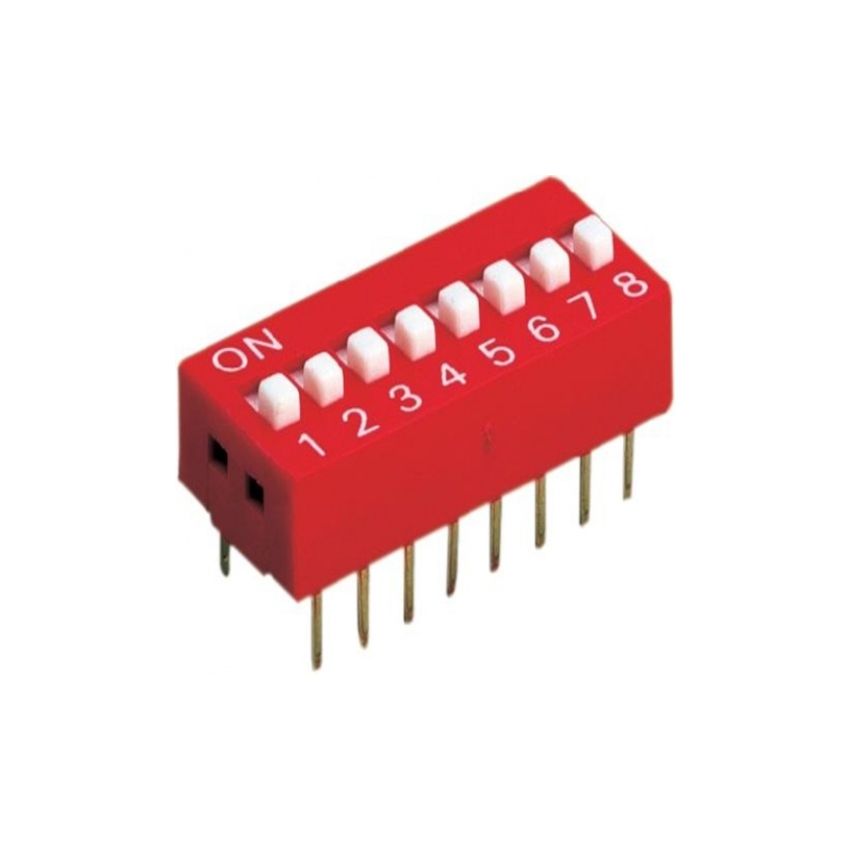 DIP-8WAY, DIP Switch 8-Position, Through-Hole Package