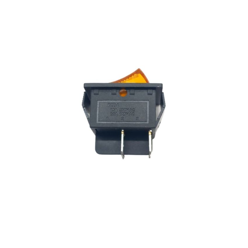 KCD4 ,Yellow Rocker Switch - 4 Pin, 15A 250VAC, 20A 125VAC