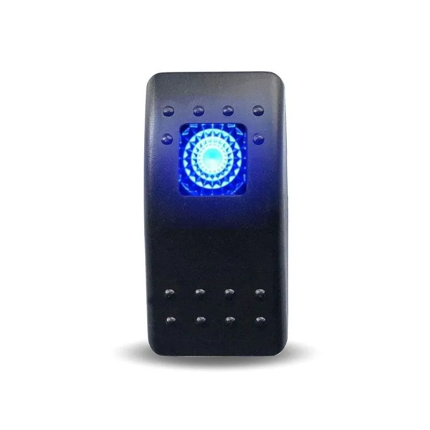 LED Rocker Switch, SPST ON-OFF, Panel Mount Package,24V,20A 