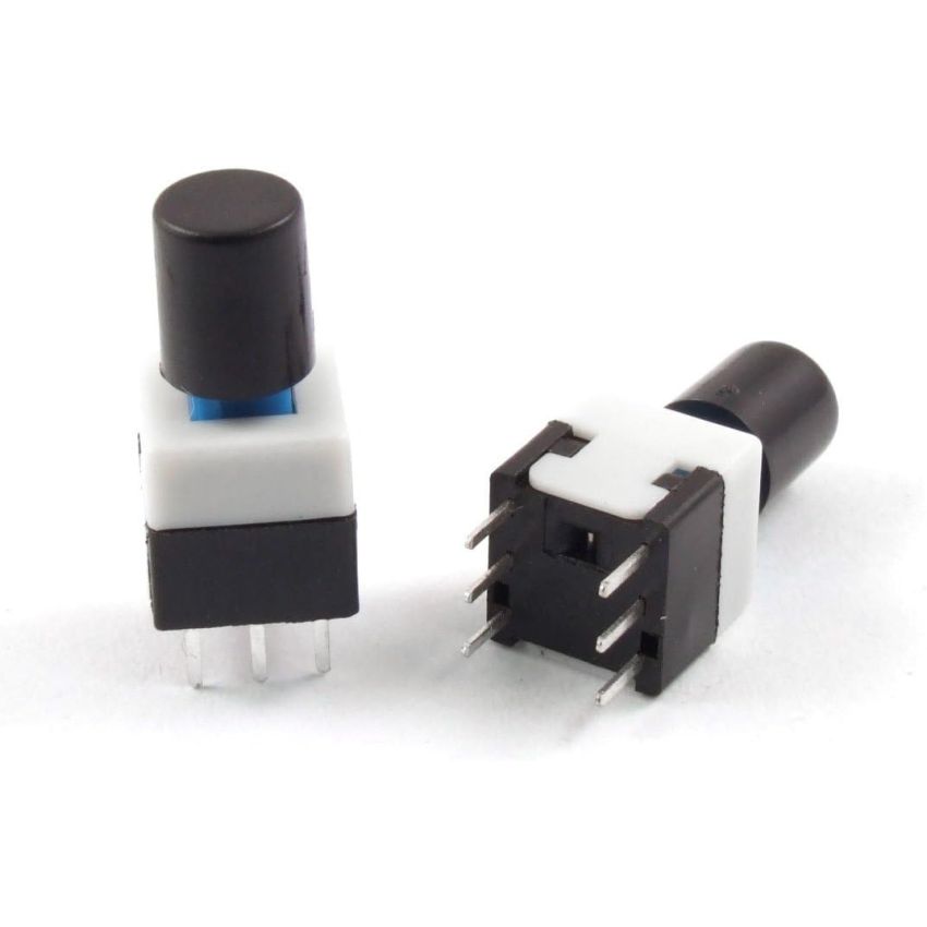 6PIN-BLK-TACSW, Illuminated Tactile Switch, Through-Hole Package