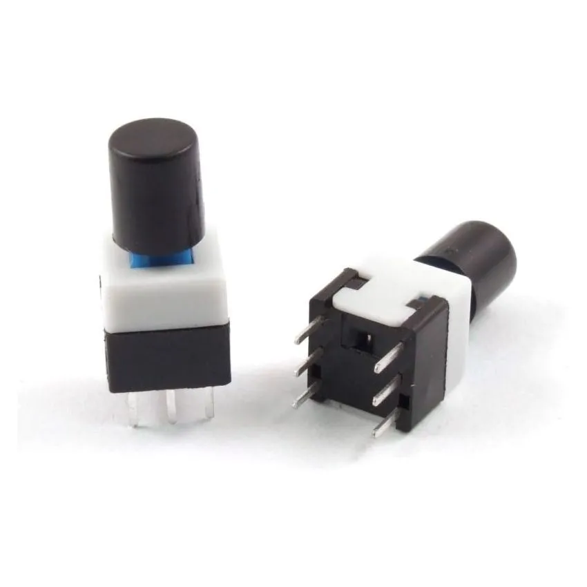 6PIN-BLK-TACSW, Illuminated Tactile Switch, Through-Hole Package