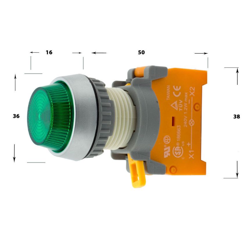 PLN-22C GREEN 24VDC