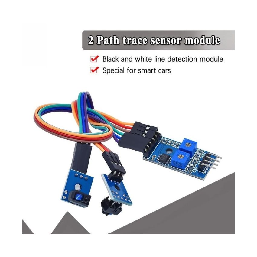 TCRT5000 2-Way Line Track Sensor,Infrared Reflective,High Sensitivity
