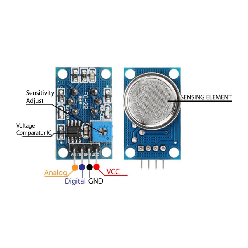 MQ-8 Board (Hydrogen Gas Sensor Module)- High Sensitivity, Analog and Digital Output