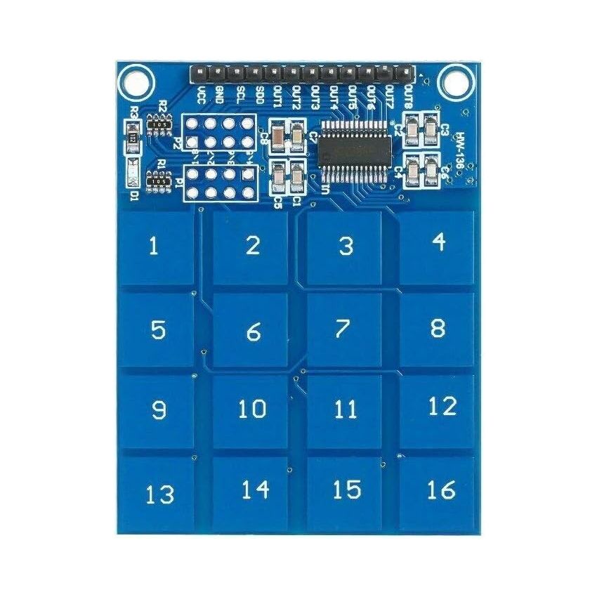 TTP229, 16-Channel Capacitive Touch Sensor Module 2.4V to 5.5V Operating Voltage