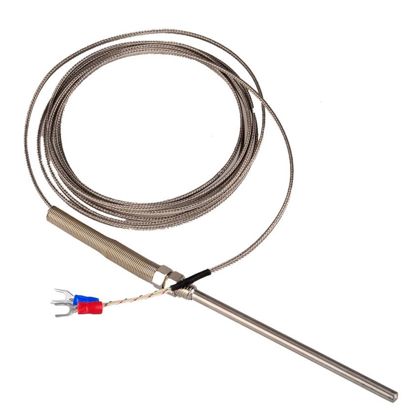 WRNT-03,K-Type Thermocouple Sensor,2000mm Length with M8 Threaded Probe, -50°C to 500°C