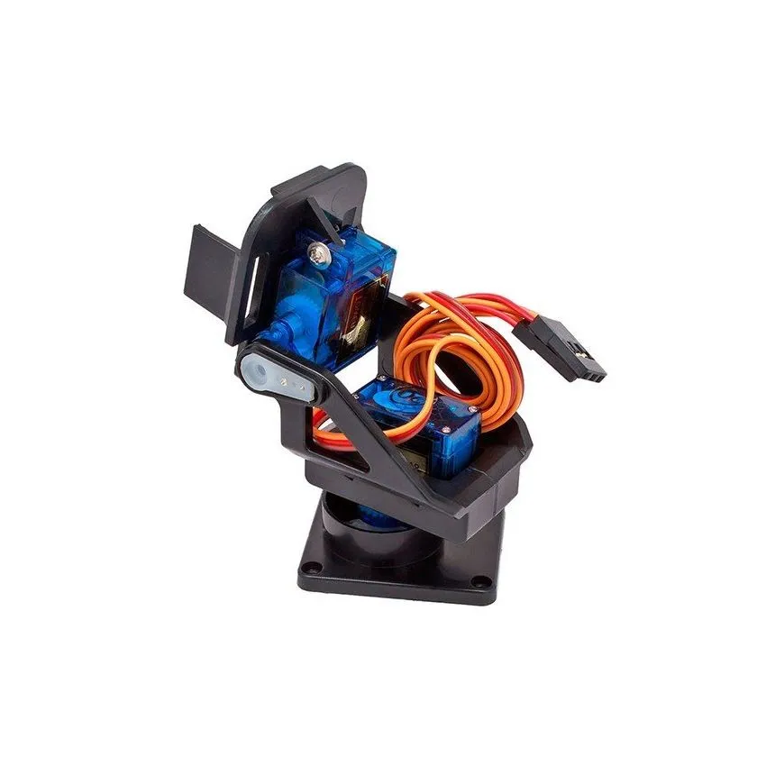 Black nylon pan and tilt bracket kit for SG90 servo's- Pan and Tilt Bracket Kit for Servo Motors