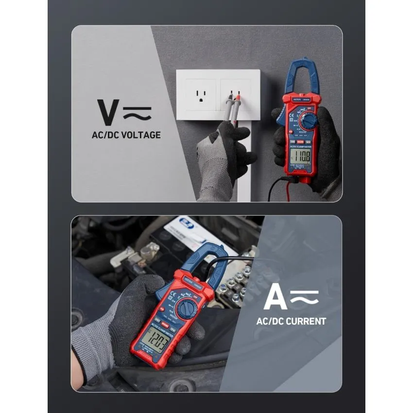 AstroAI CM4K0R True RMS Digital Clamp Meter 4000 Counts AC DC Current Voltage Capacitance Frequency NCV Tester