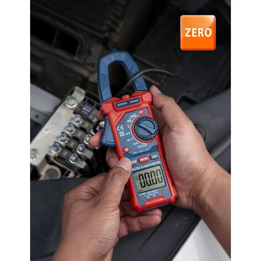 AstroAI CM4K0R True RMS Digital Clamp Meter 4000 Counts AC DC Current Voltage Capacitance Frequency NCV Tester