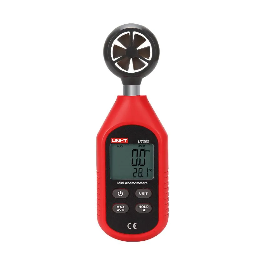 UNI-T UT363BT Mini Bluetooth Anemometer – Digital Wind Speed & Temperature Meter with iENV App Integration for Professional Airflow Analysis